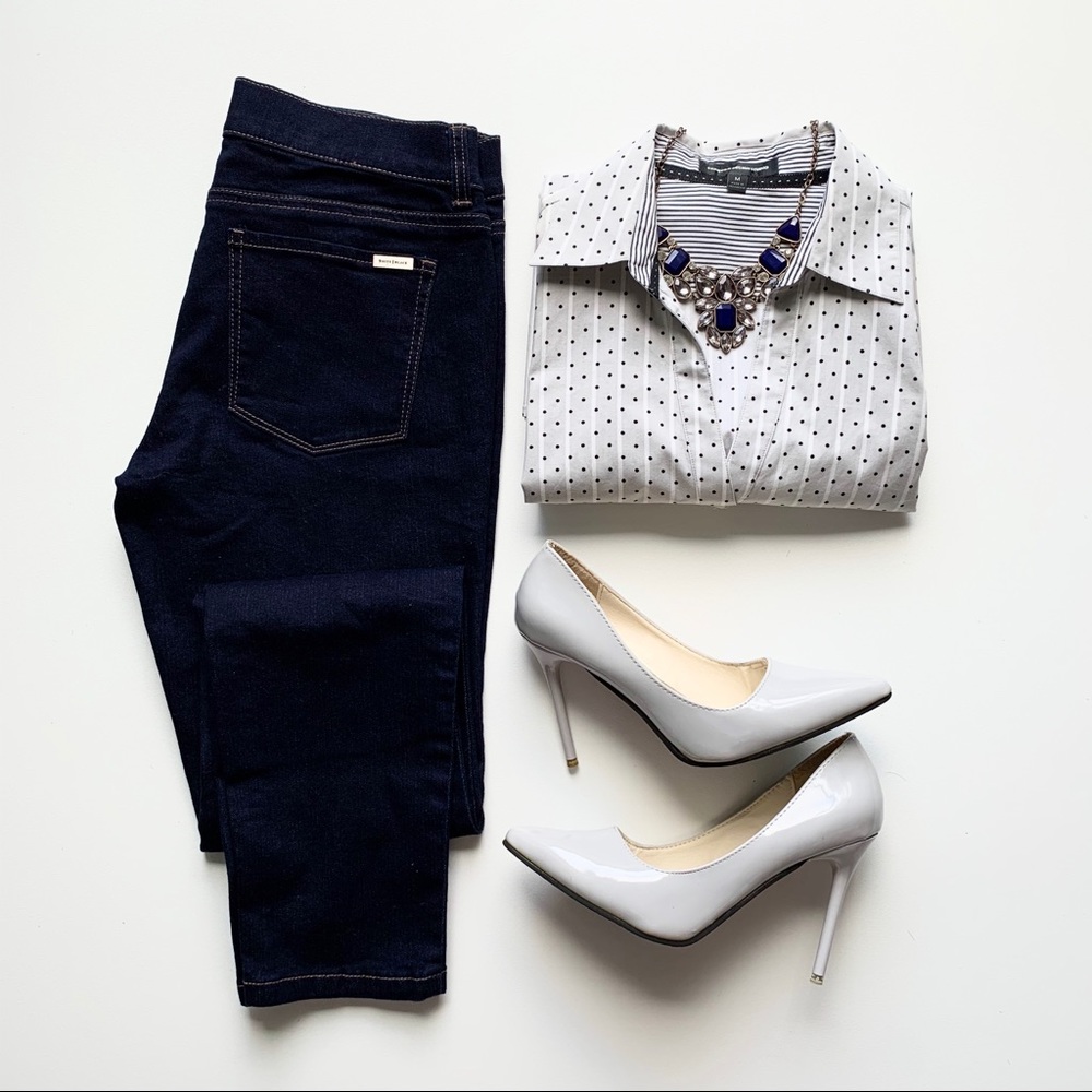 3 for $18 Express Polka Dot Button-Up Shirt